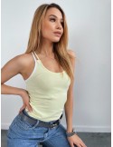 Summer top with thin straps, lemon 9949 - Online store - Boutique